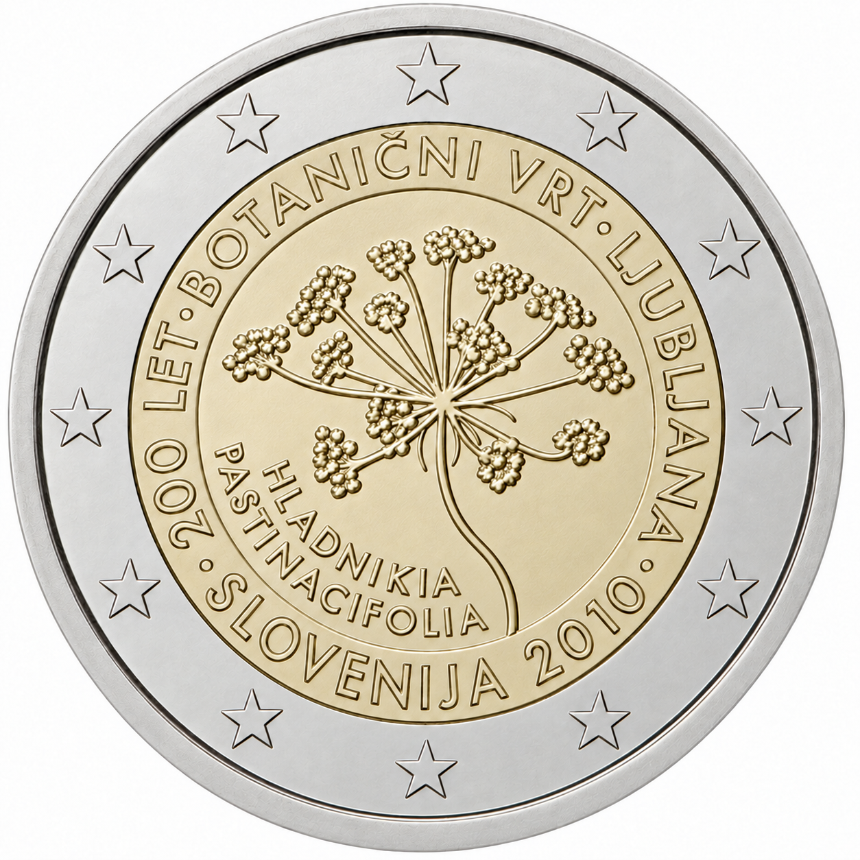 2 Euros Ljubljana Botanical Garden (Uncoloured)
